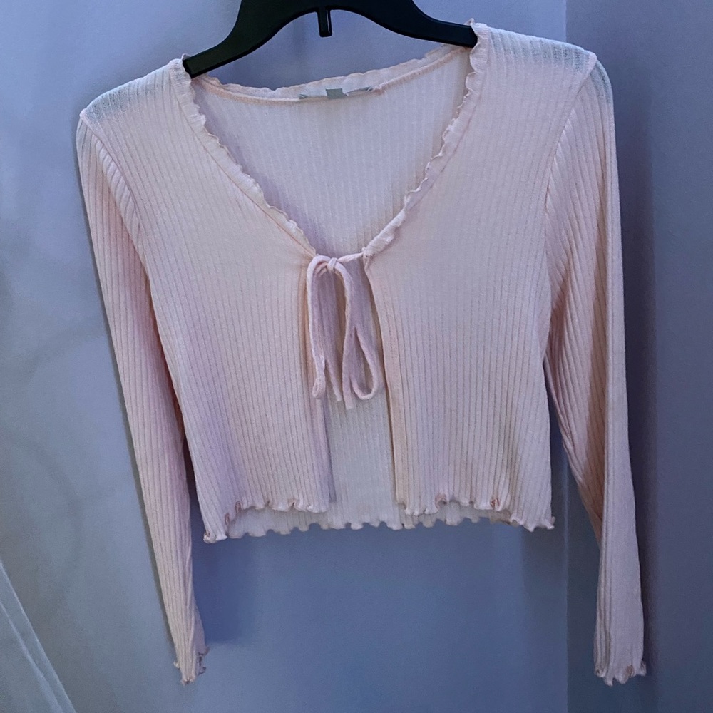 tie front crop top NWOT